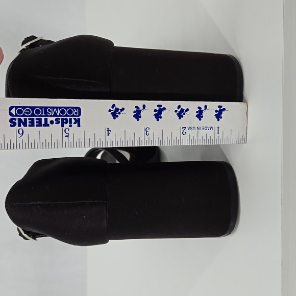 Mudd Vintage 90s Strappy Satin High Heels Black Ankle Strap Shoe Size 7 - Picture 8 of 11